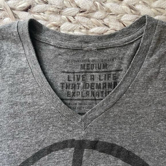 Ultra Soft Graphic Charity V-Neck T-Shirt - Picture 3 of 4